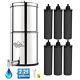 2.25g Uv Gravity-fed Water Filter System Countertop With6pcs Element Cartridges