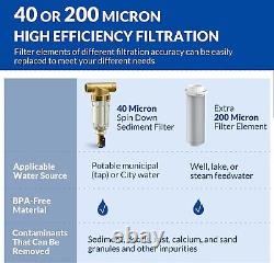 2-Stage 10x4.5 Big Blue Whole House Water Filter System + Spin Down Pre-filter