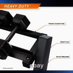 3 Tier Metal Steel Home Workout Gym Dumbbell Rack Storage Stand (Heavy Weight)