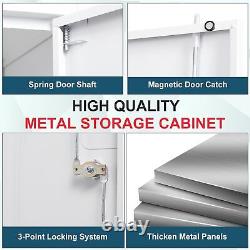6-Tier Metal Storage Cabinet 71H Large-Capacity Cabinet for Home Office Garage