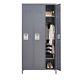 72h Metal Lockers 3 Door Steel Storage Cabinet Employee Home School Gym Gray Us