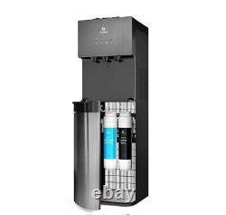 A5BLK Self Cleaning Bottleless Water Cooler Dispenser, Black Stainless Steel