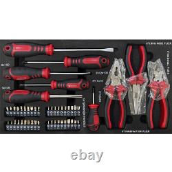 ART MAN Home Repair Kit Removable Mechanic's Tool Set With 3/4 Drawers Metal Box