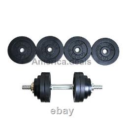 Adjustable 105 lb Weight Dumbbell Set Home Body Fitness Workout ALL Metal Plates