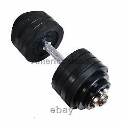 Adjustable 105 lb Weight Dumbbell Set Home Body Fitness Workout ALL Metal Plates