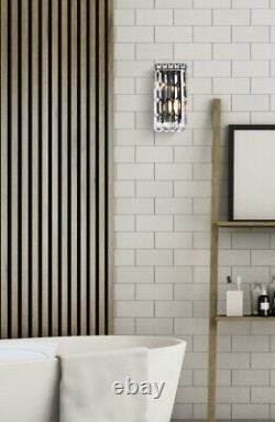 Black Frame Bedroom Bathroom Living Dining Room Crystal Wall Sconce Lighting 12
