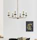 Chandelier Rustic Farmhouse French Country Black Brass Ceiling Light Fixture 36