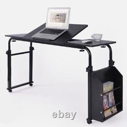 Computer Desk WithWheels Laptop Table Home Study Writing Work Furniture Adjustable