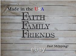 Faith Family Friends, 3 piece set, Metal Art, Home Decor, W1103
