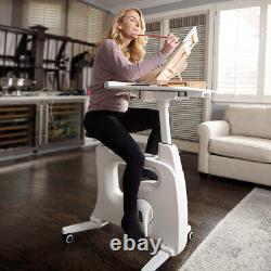 FlexiSpot Home Office Exercise Bike with Workstation Fitness Home Gym Indoor