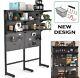 Gaming Standing Shelf Unit Home Cabinet With Metal Pegboard Organizer Tool Holders