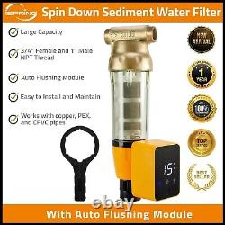 ISpring Reusable Spin Down Sediment Water Filter Auto Flushing Module 100 Micron