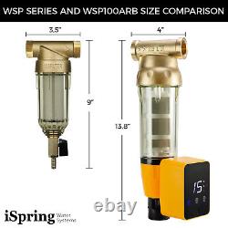 ISpring Reusable Spin Down Sediment Water Filter Auto Flushing Module 100 Micron