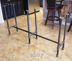 Industrial Pipe Table Base DIY Parts Kit, 3/4 x 66 long x 16 wide x 40 tall