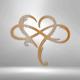 Infinity And Heart Steel Sign Laser Cut Powder Coated Home & Office Metal Wall