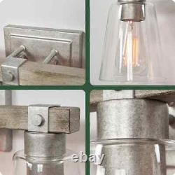 Kira Home Asher 23 3-Light Farmhouse Vanity / Bathroom Light + Conic Glass Shad