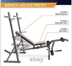 Marcy Olympic Weight Bench With Preacher Curl And Leg Extension For Full Workout
