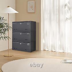 Metal File Cabinet Organizer Steel Filing Cabinet Storage Home Office with LocOx