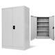 Metal Steel Storage Cabinet 3 Shelves 2 Doors Home Office Lockable File Cabinet