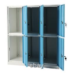 Metal Storage Cabinet Locker with 6/9 Doors Steel Home Office School Gym Organizer