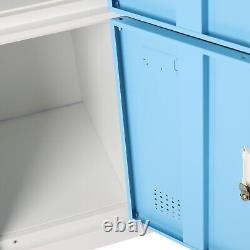Metal Storage Cabinet Locker with 6/9 Doors Steel Home Office School Gym Organizer