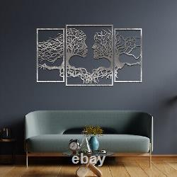 Metal Wall Art Tree Of Life Faces Modern Wall Decor Rustic Home Decoration Gift