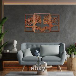Metal Wall Art Tree Of Life Faces Modern Wall Decor Rustic Home Decoration Gift