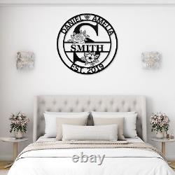 Personalized Family Name Metal Signs Monogram Wall Decor Custom Last Name Sign