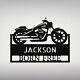 Personalized Moto Shop Monogram Metal Wall Art Sign Home Decor Steel Plaque Gift