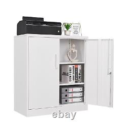 Storage Cabinet Metal with Lock Steel Cabinets with 2 Doors for Home Garage