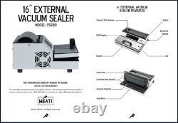 Vacuum Food Sealer Machine Meat! Brand Commercial 16 Width 4 Year Warranty Incl