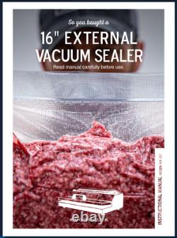 Vacuum Food Sealer Machine Meat! Brand Commercial 16 Width 4 Year Warranty Incl