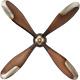Vintage Metal Airplane Propeller Wall Home Decor 4 Blade Aircraft Aviation 32