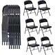 Vinyl Padded Folding Chair Steel Frame Home Office Waiting Room Party 6 Pack