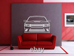 Wall Art Home Decor 3D Acrylic Metal Car Auto Poster USA Silhouette 2019 Charger