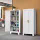 White Metal Storage Cabinet, 61 Steel File Cabinet For Home Office, Kitchen